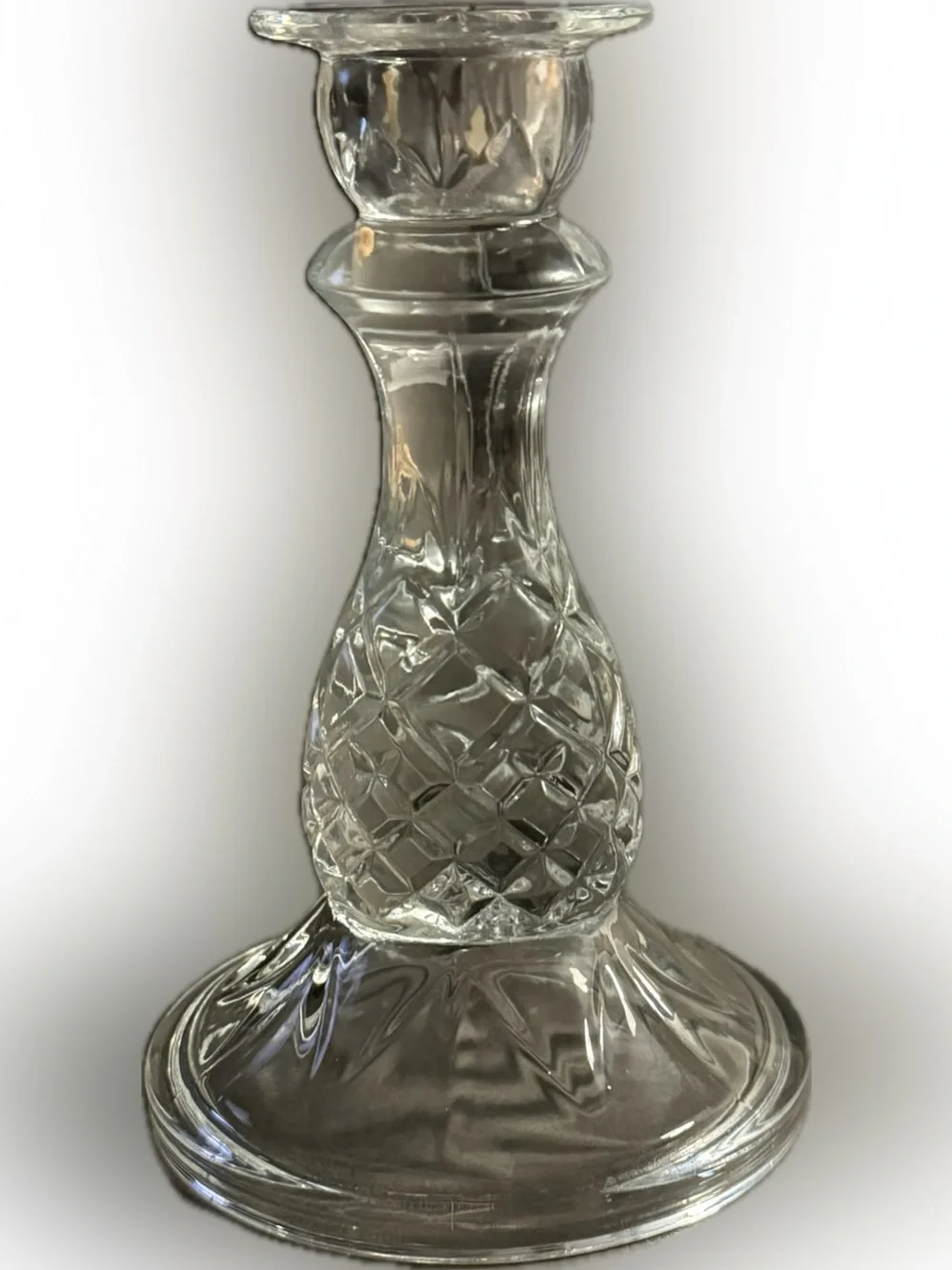 Vintage‎ Cambridge Glass Candlesticks Set of 2 HomCo Home Interiors pineapple